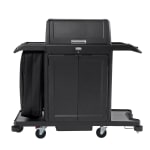 Carro de limpieza de tamaño completo Rubbermaid con capó y puertas